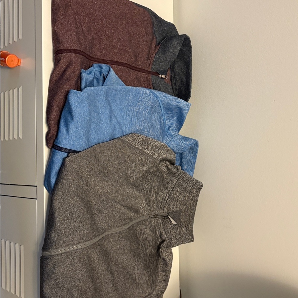 3 lululemon athletica men’s Pulse zip jackets. Excellent condition.
